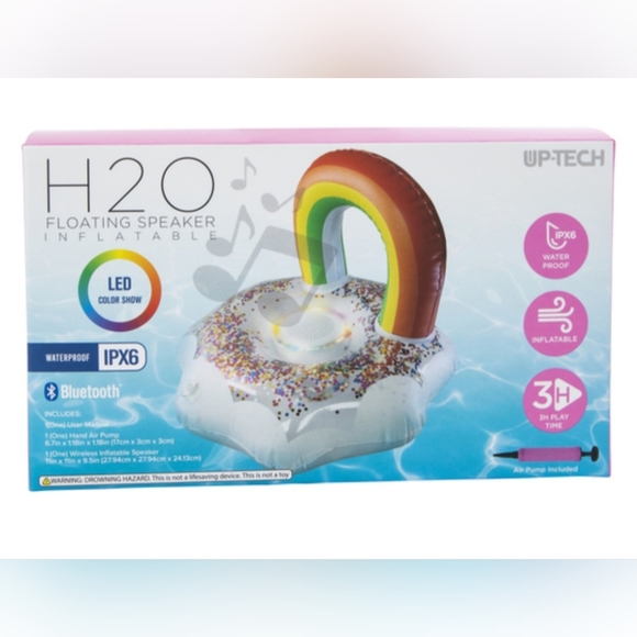 LED Bluetooth Speaker Inflatable Pool Float - Picture 5 of 5